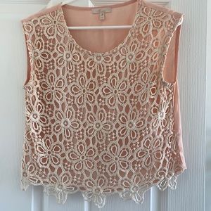 Crocheted Sleeveless Crop Top